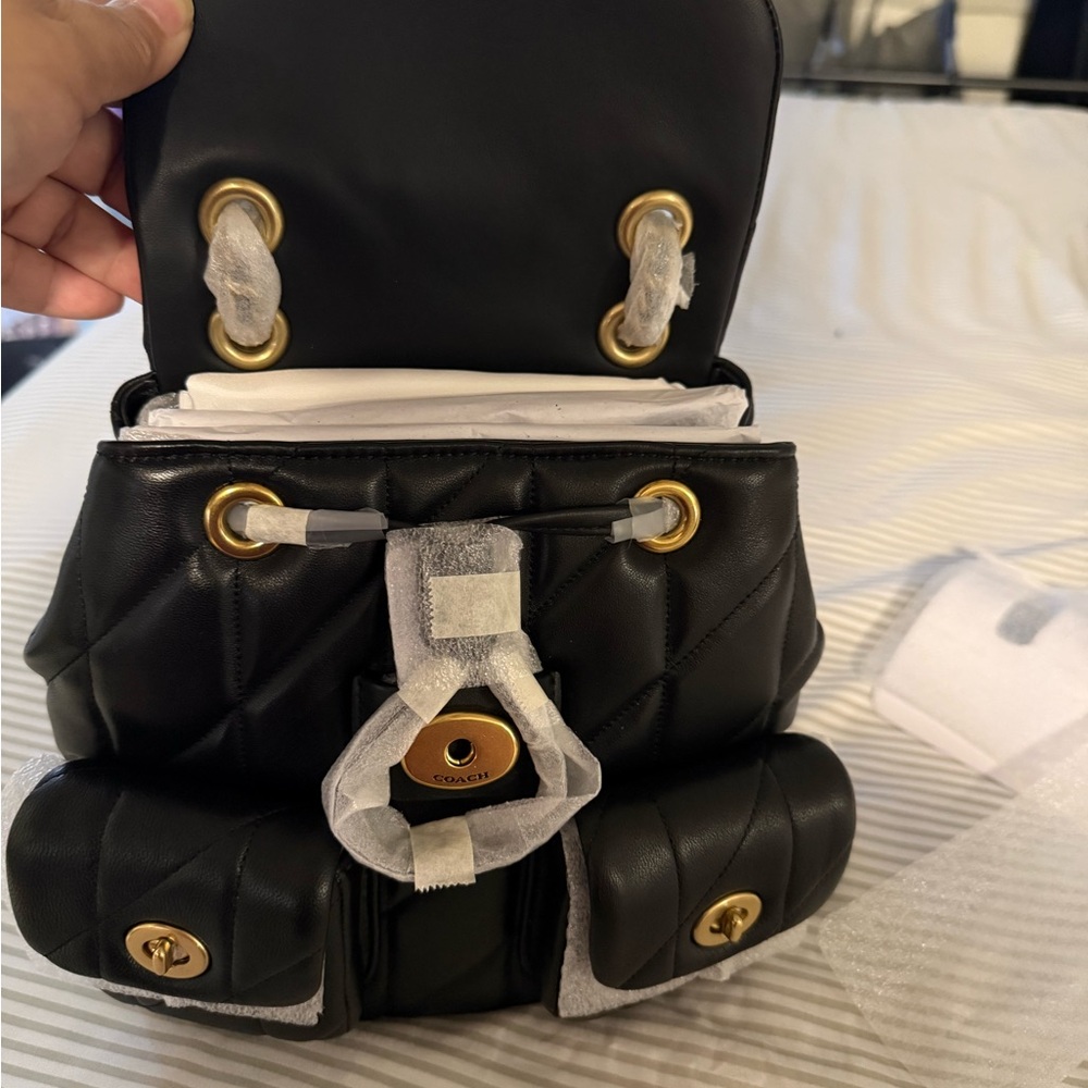 Coach TabbyBackpack - Brass/Blk - Picture 7 of 7
